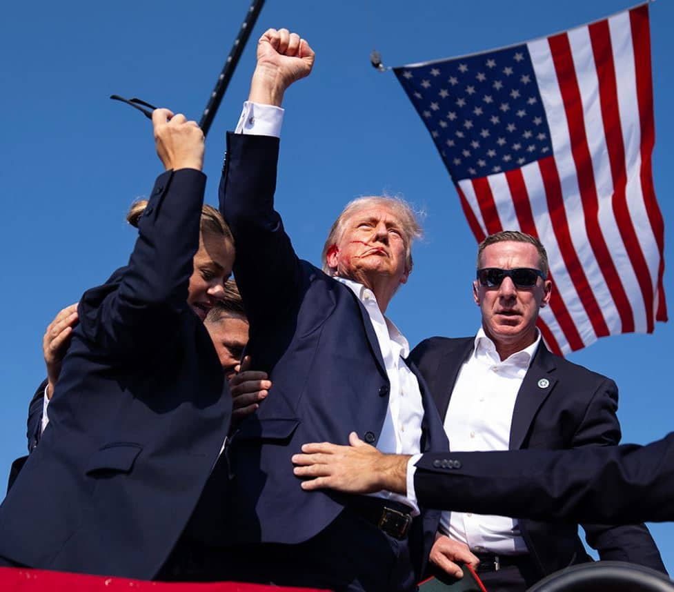 President Donald J. Trump Raises Fist, Fight, Fight, Fight!